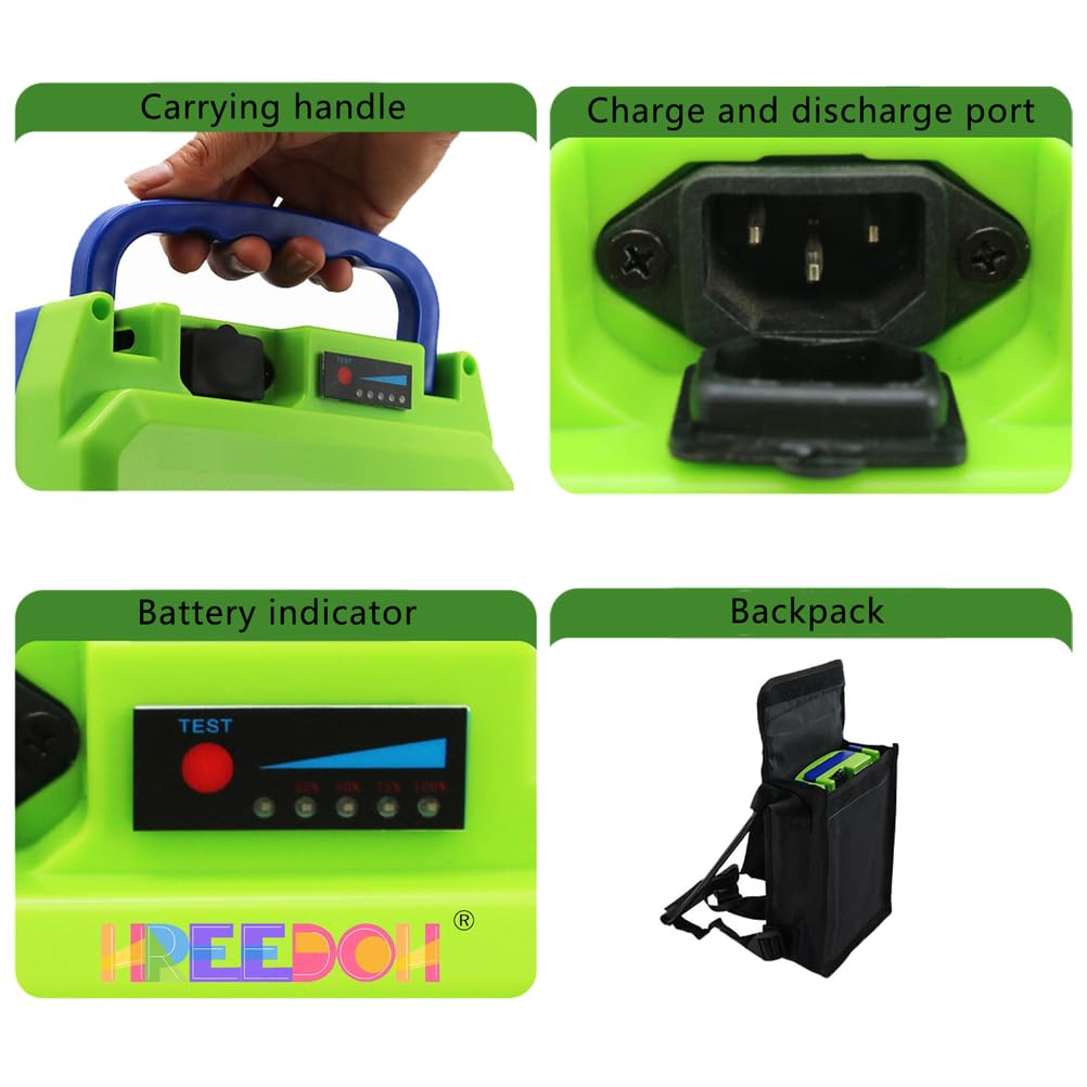Batería de Litio para cortacésped (24 V, 36 V, 48 V, 12 Ah, 16 Ah, 20 Ah y 30 Ah) para Motor de máquina recolectora de té de 0 a 1000 W con Cargador.