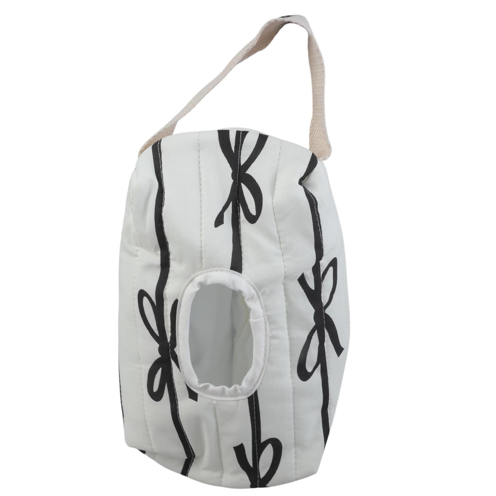 Jazuaiao Sturdy Cotton Pack with Elegant Stripes and Bowknot Home Accessory for Nursery and Diaper Bags Supplies Wipe Bag