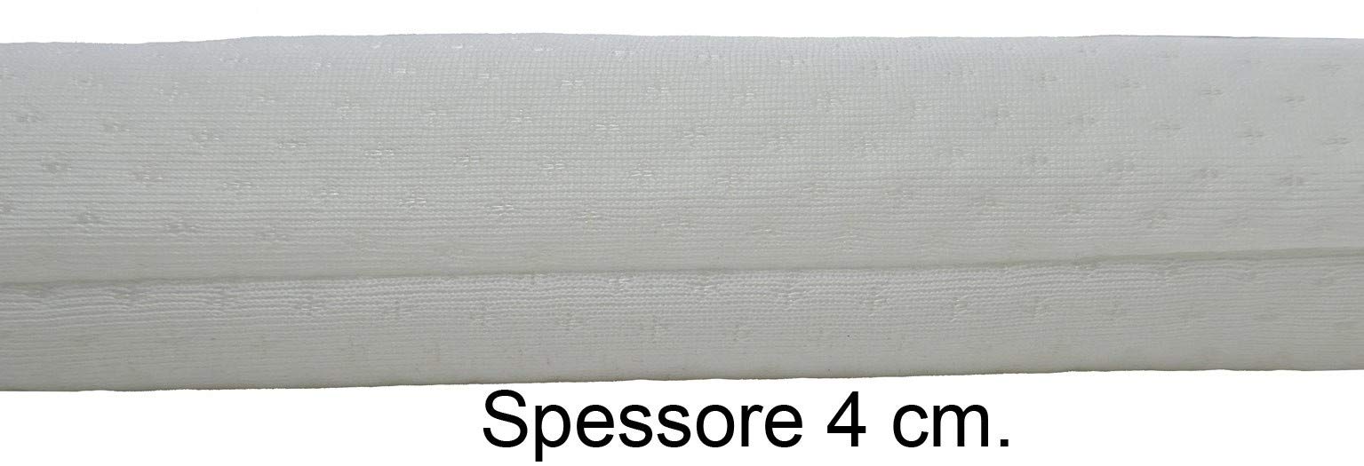 Casatessile Materasso per Lettino - Ideale per Viaggi, da Campeggio, è Sfoderabile e certificato OEKO-TEX Prodotto in Italia - 60x120x4 cm