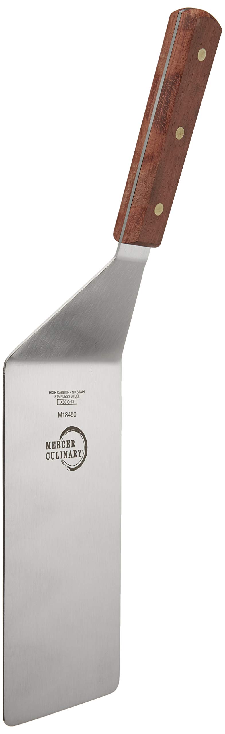 Mercer Culinary Praxis Rosewood Handle Heavy Duty Turner,Brown, 8" x 4"
