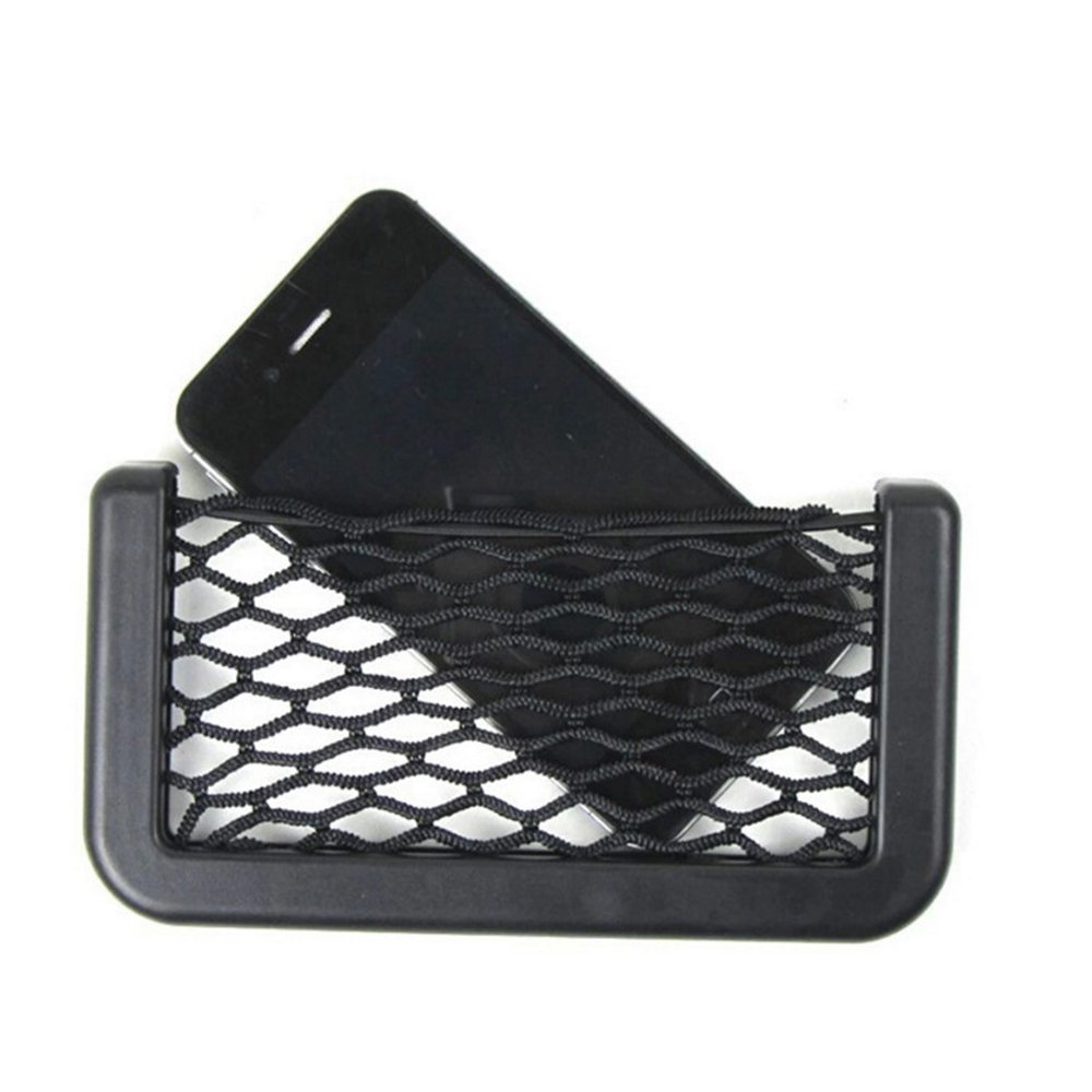SZSS-CAR 2 Pieces Car Net String Box Pocket Organizer Bags Baskets Mobile Phone Holder Seat Side Back Storage Network Shelf Nets Auto Mesh Nets 200X80MM