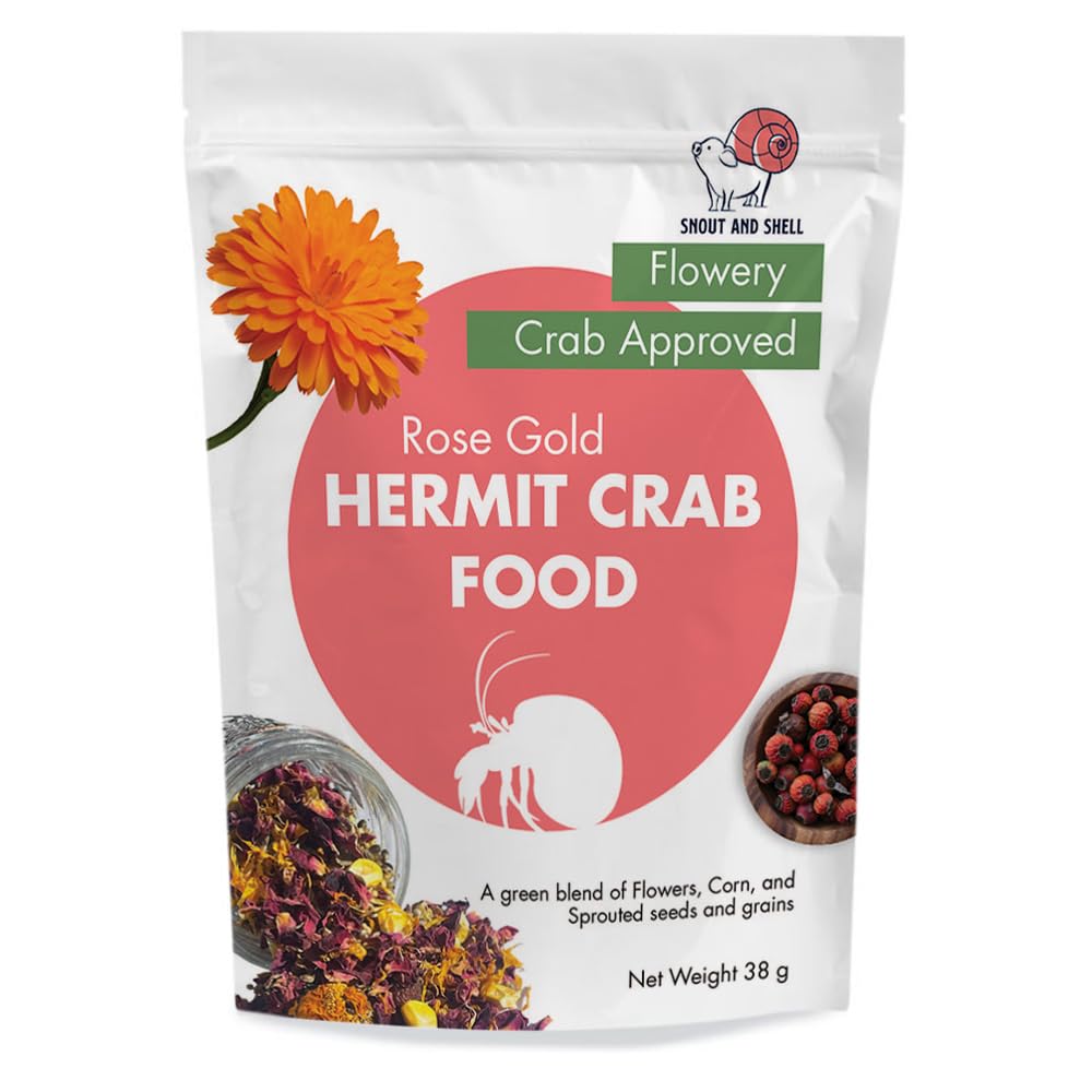 Snout and Shell -Rose Gold, Flower, Seed and Grain Hermit Crab Food 39g