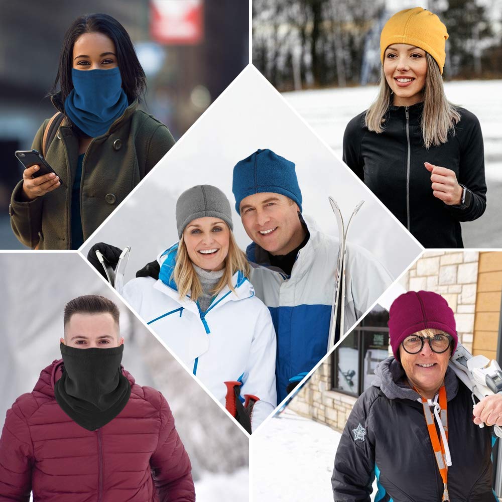 Neck Scarf For Men Thermal Fleece Neck Gaiter Face Mask For Men Women, Winter Windproof Snood Balaclava Tube Scarf For Cold Weather Outdoor Sports Skiing Snowboard:Automobiles & Motorcycles Ski Mask For Men
