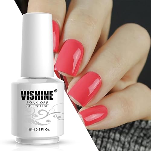 Miniatura 34 de Vishine Esmalte de uñas de gel blanco transparente lechoso de 0.5 fl oz, esmalte de gel UV LED, color nude lechoso para el hogar, manicura, barniz