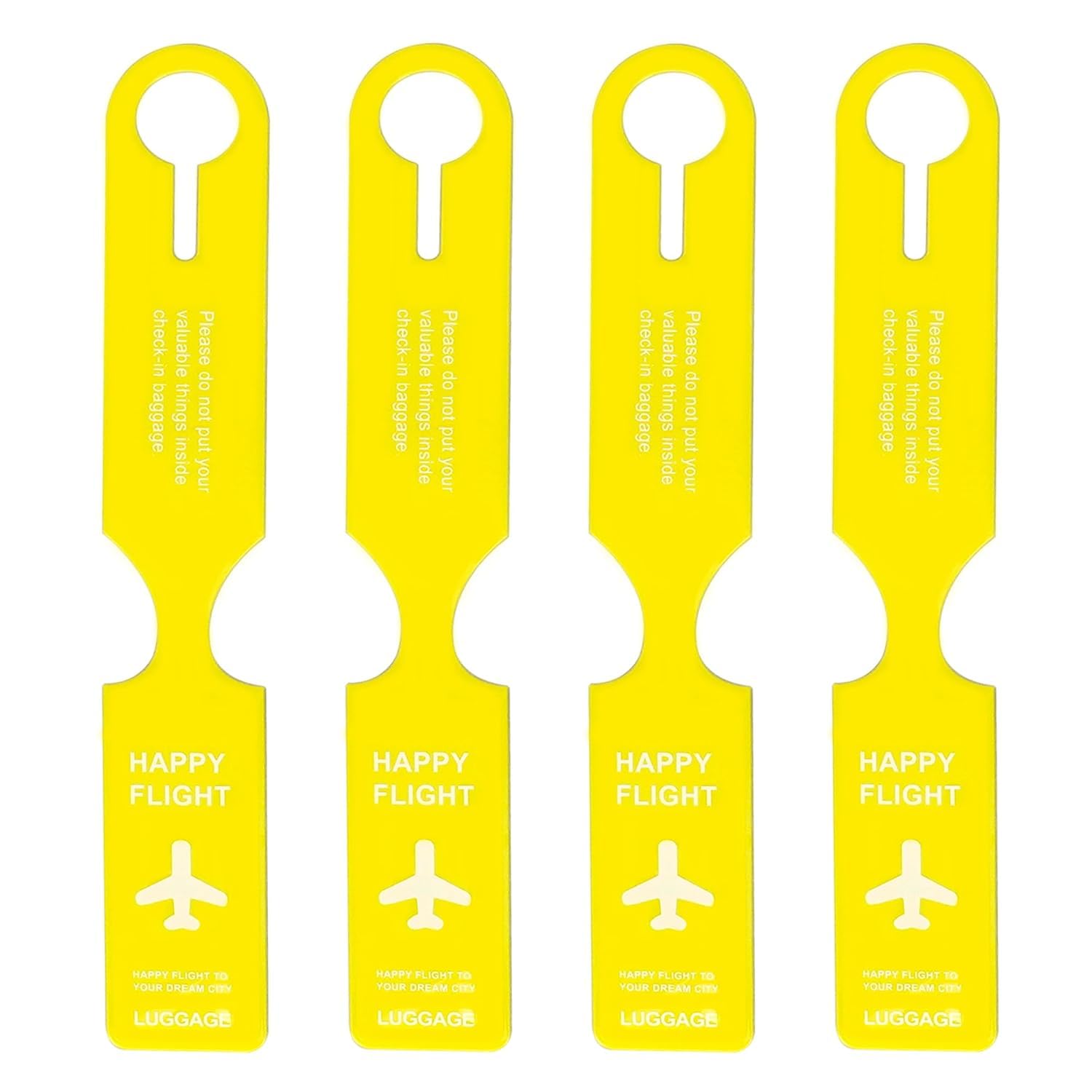 Travel in Style with 4 Labels Luggage Labels - Name, Address, & Phone Number - Perfect Baggage Or Handbag Identifier - Multicolor - with SRN Enterprise (Yellow)-image-26