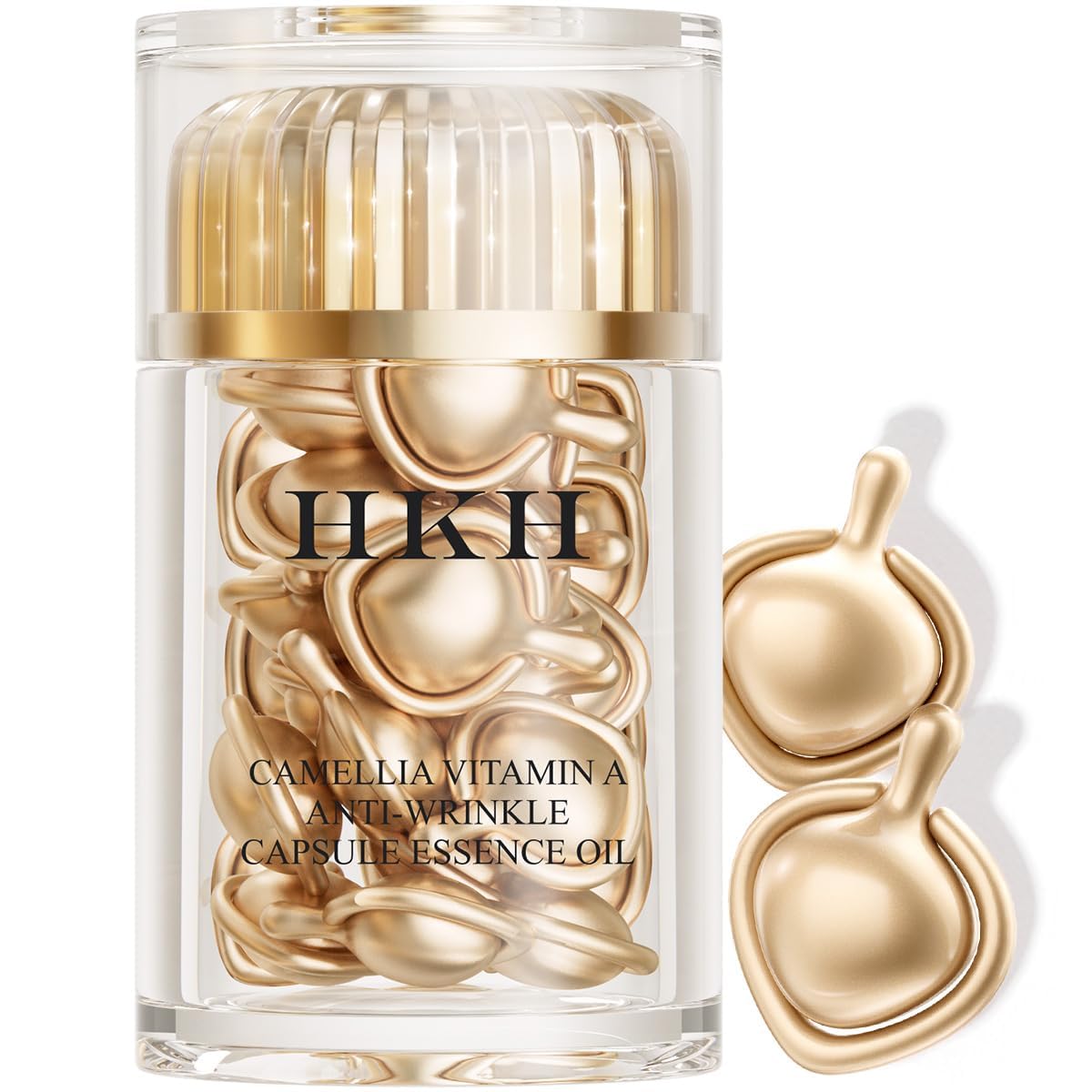 HKH Retinol + HPR Serum for Face - Anti-Aging Wrinkle Skincare Night Retinol Capsules - Peptide Serum for Women - Skincare Fine Lines & Tighten Sagging Skin - Fragrance & Alcohol-Free & Non-Greasy