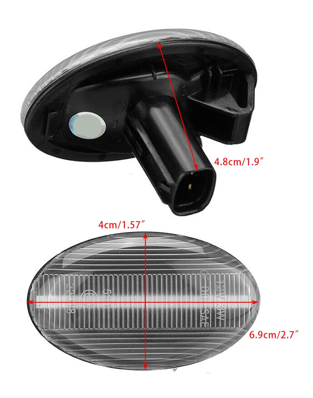1 paio di luci di posizione laterali sequenziali con lente trasparente ABS for auto 12V 3W adatte for Subaru Forester Liberty Impreza Wrx Sti 2003 2002