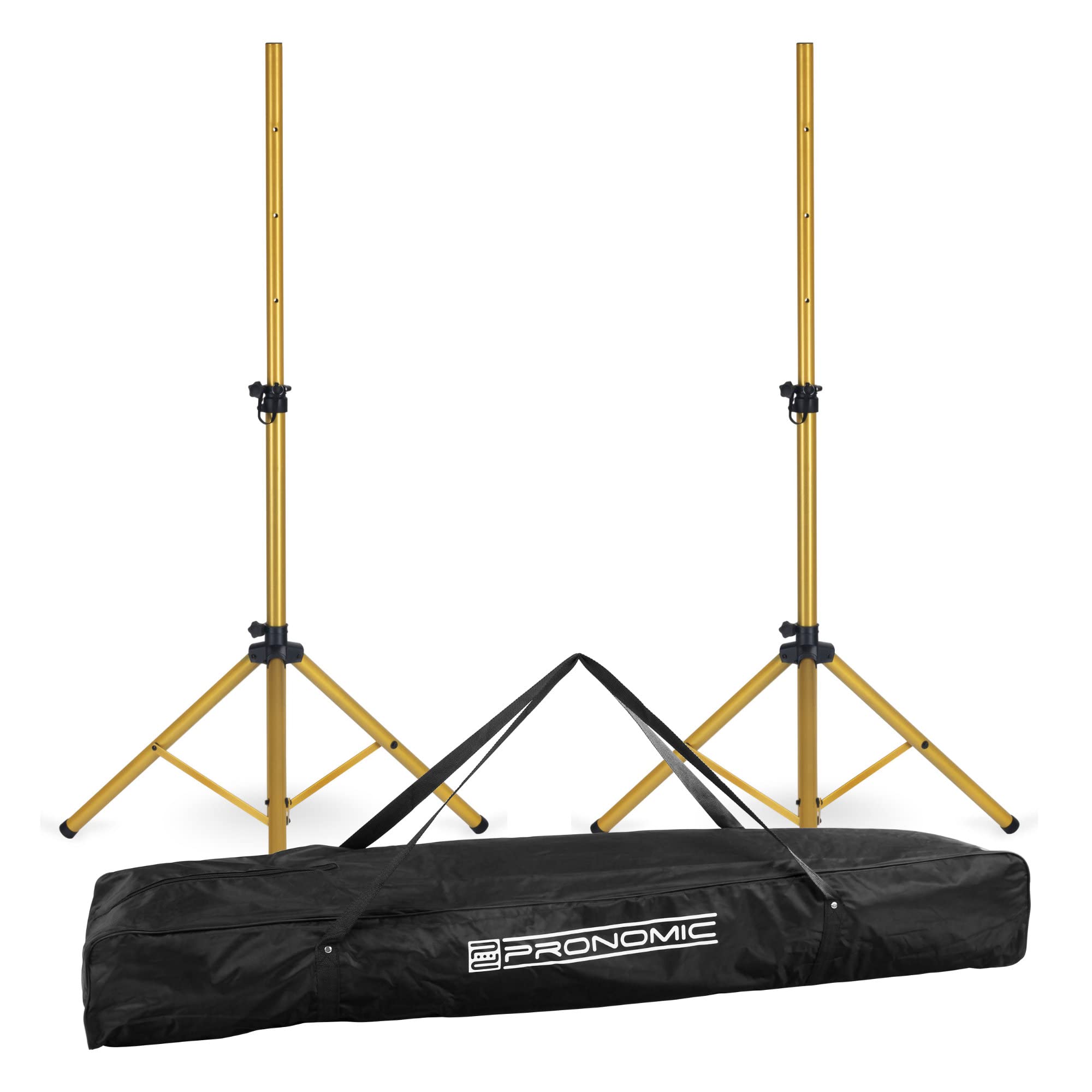 Pronomic SPS-1S Supporto Per Altoparlante In Acciaio Con Borsa - Altezza Regolabile 120-193 Cm, Carico Max 50kg, Treppiede Stabile, Usabile Come Porta Freccette