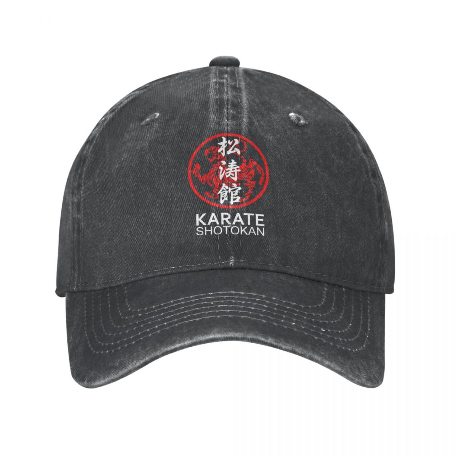 AIOGCAEX Baseball Cap Shotokan Karate Symbol and Kanji White Text s Classic Distressed Cotton Snapback Cap Outdoor Activities Hats Cap