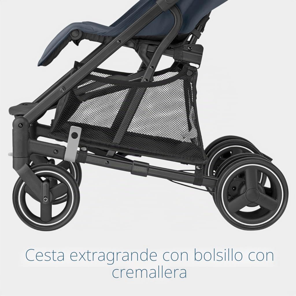 Maxi-Cosi Mara Silla de paseo ligera y compacta, reclinable hasta la posición de dormir, asiento espacioso y cómodo, plegable con una sola mano, cochecito de 0 meses a 22 kg, color Graphite