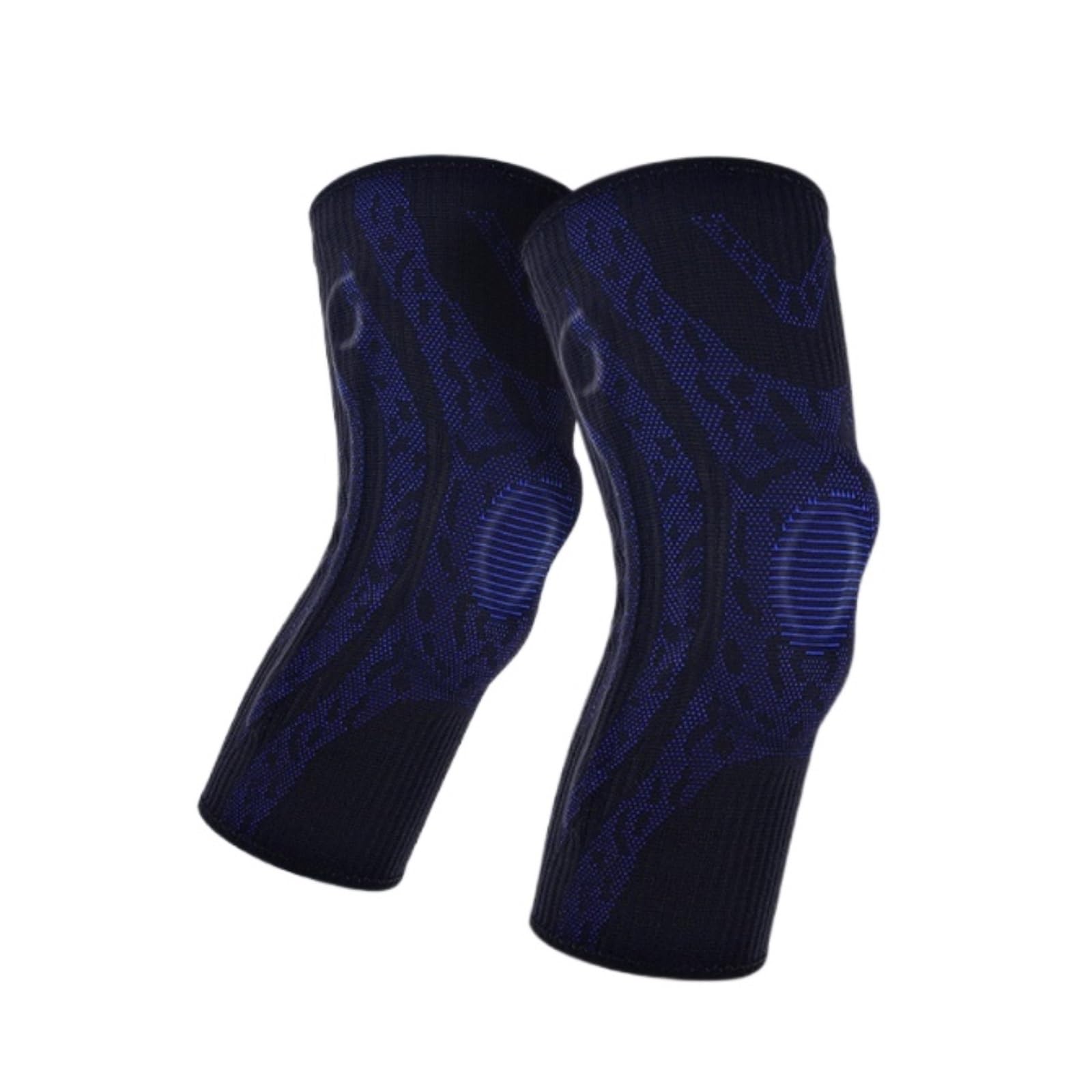 Knieschoner Kniestütz-Kompressionsmanschette for Männer Und Frauen Mit Seitlichen Stabilisatoren Ärmel(Blue,M)