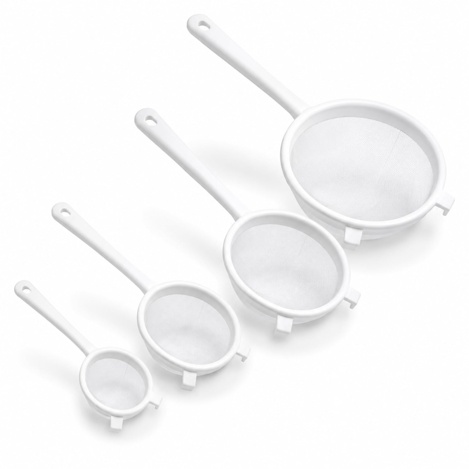 4Pcs Small Sieve Set, Kitchen Sieves & Strainers for Baking & Beverage
