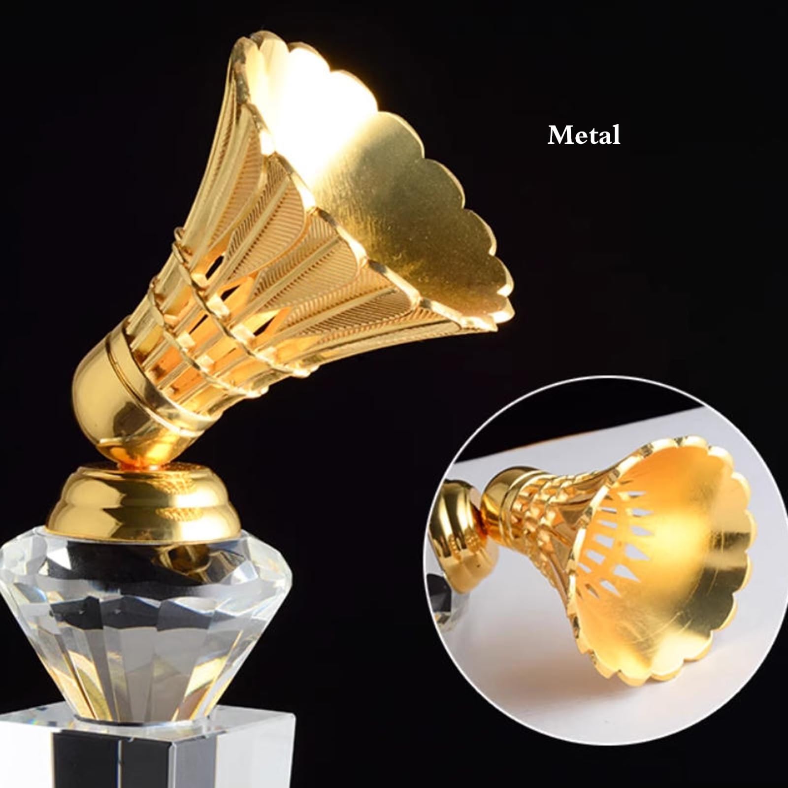 Coppa Trofeo Badminton, Premi in Metallo Personalizzati E Incisi per Tornei Sportivi - Premi per Cerimonie Atletiche, Riconoscimento MVP, Regalo Creativo(8 * 30cm)