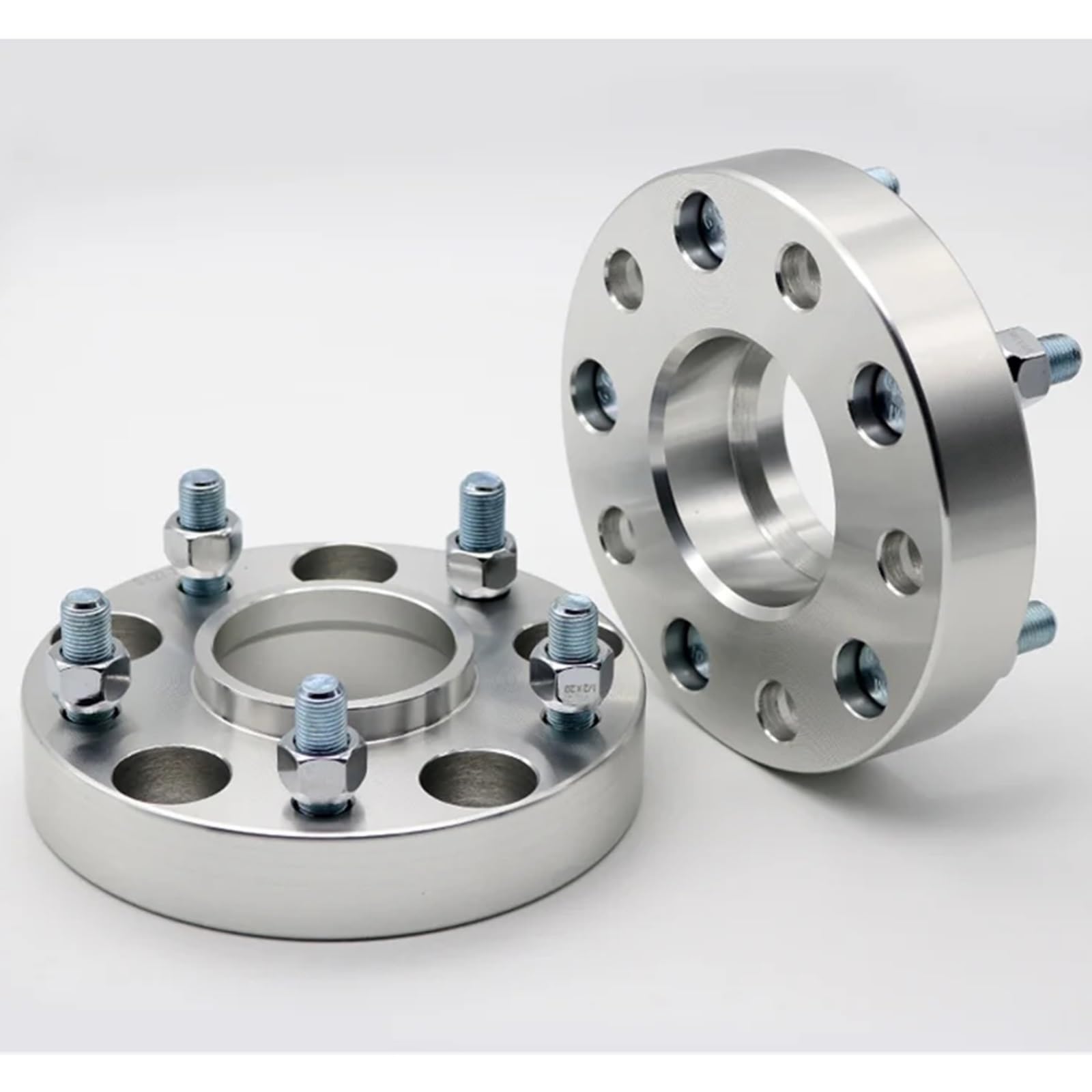 Distanziale ruota forgiato Adattatore distanziale ruota 5 alette per OPEL per Astra Ampera-E per Mokka Cascada Crossland X(2PCS 15mm Silver)