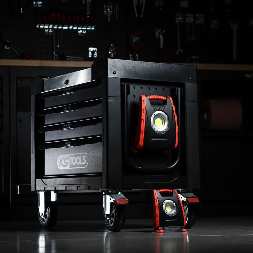 Kstools - Proiettore mobile a LED, 10 W, 1000 lumen, ricaricabile