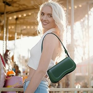 YDSIII Small Shoulder Bag, Trendy Vegan Leather Cross Body