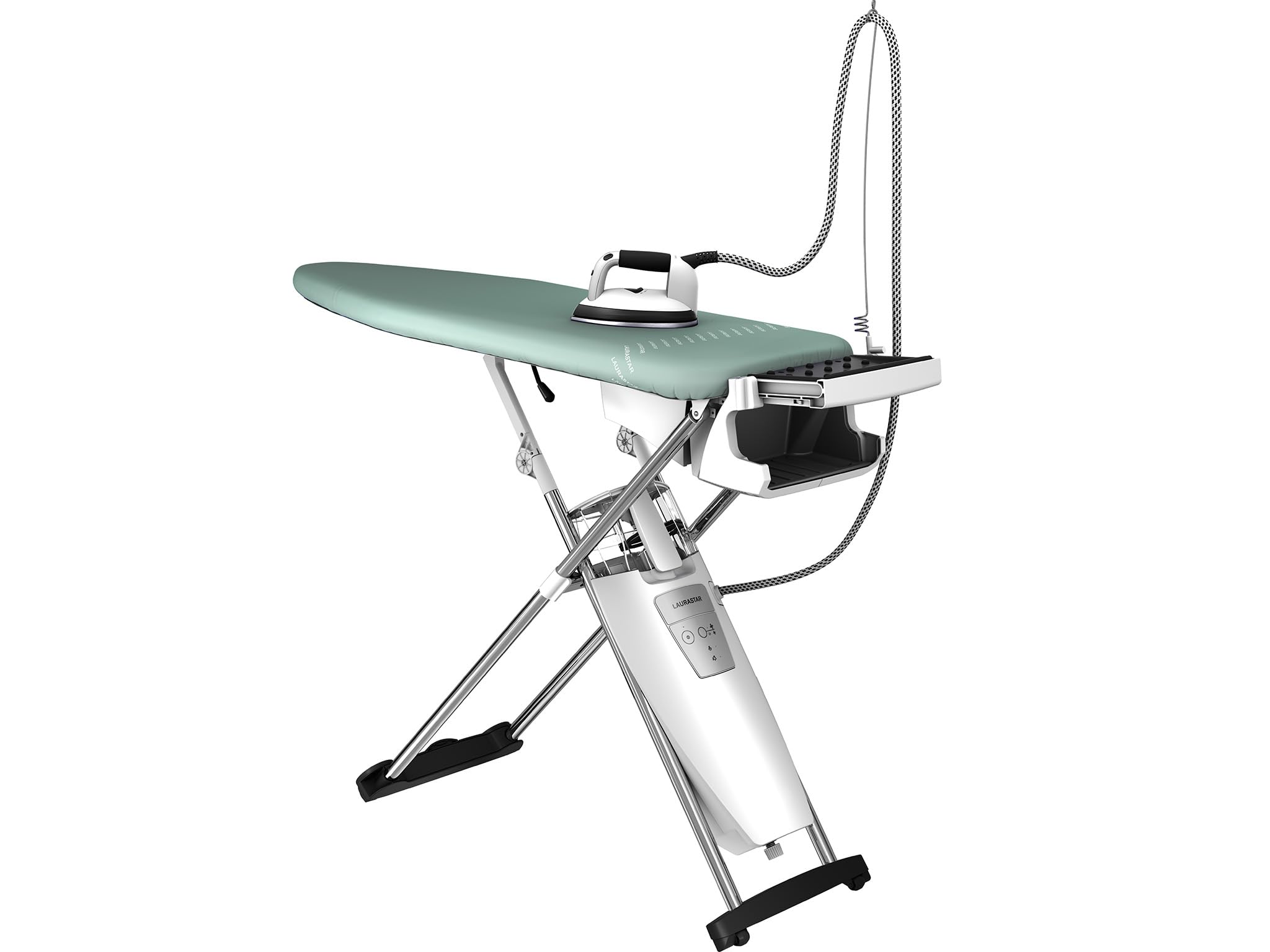 Laurastar S Pure Plus Sistema de planchado, Vapor Higiénico Elimina el 99,9% de Bacterias y Ácaros, Mesa Activa, Ruedas, Depósito Desmontable | Elimina bacterias y ácaros, mesa activa, ruedas, depósito extraíble
