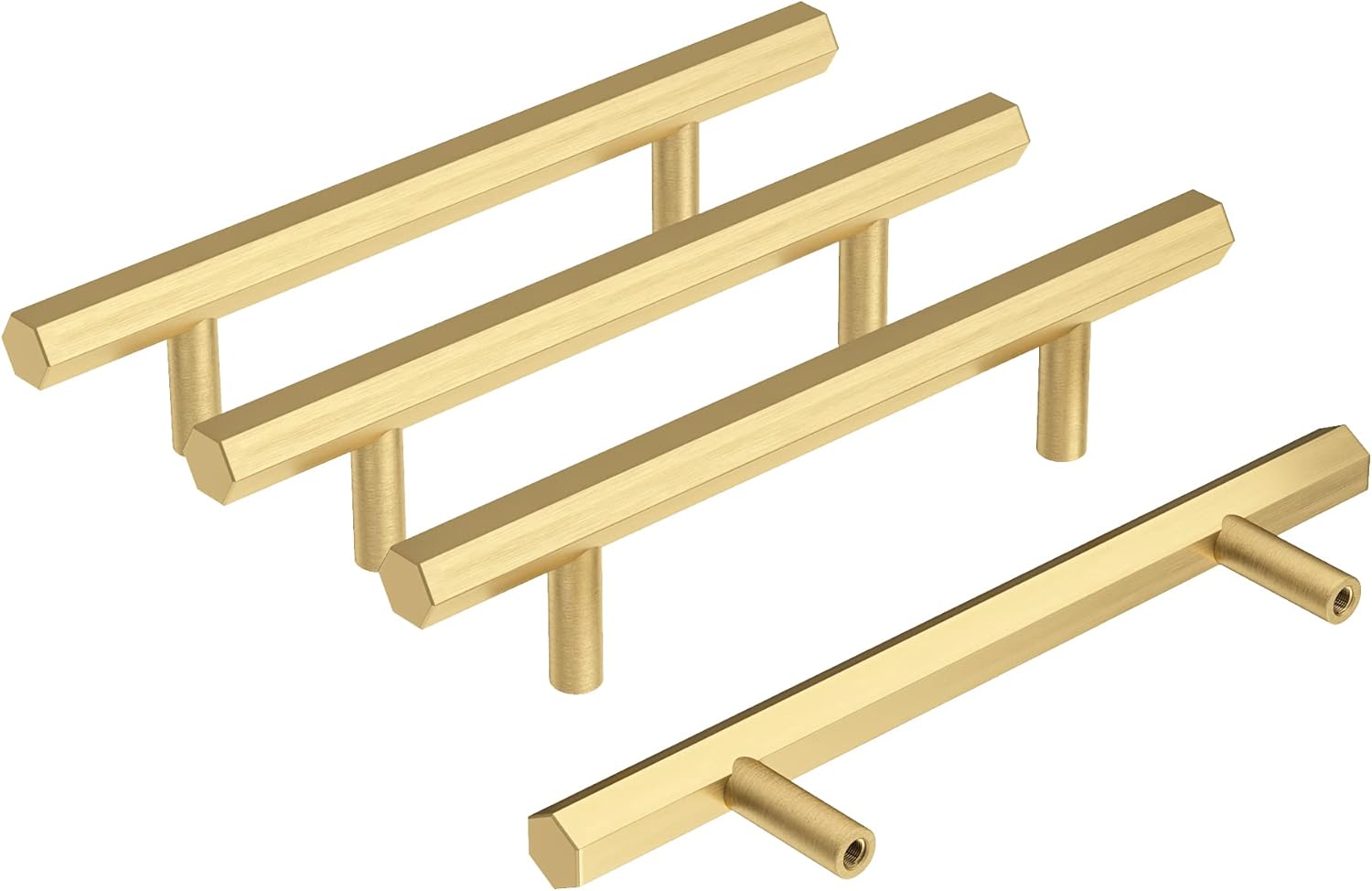 Buy RZDEAL 4 Pack 3-34"96mm Hole Centers Solid Brass Pull Kitchen