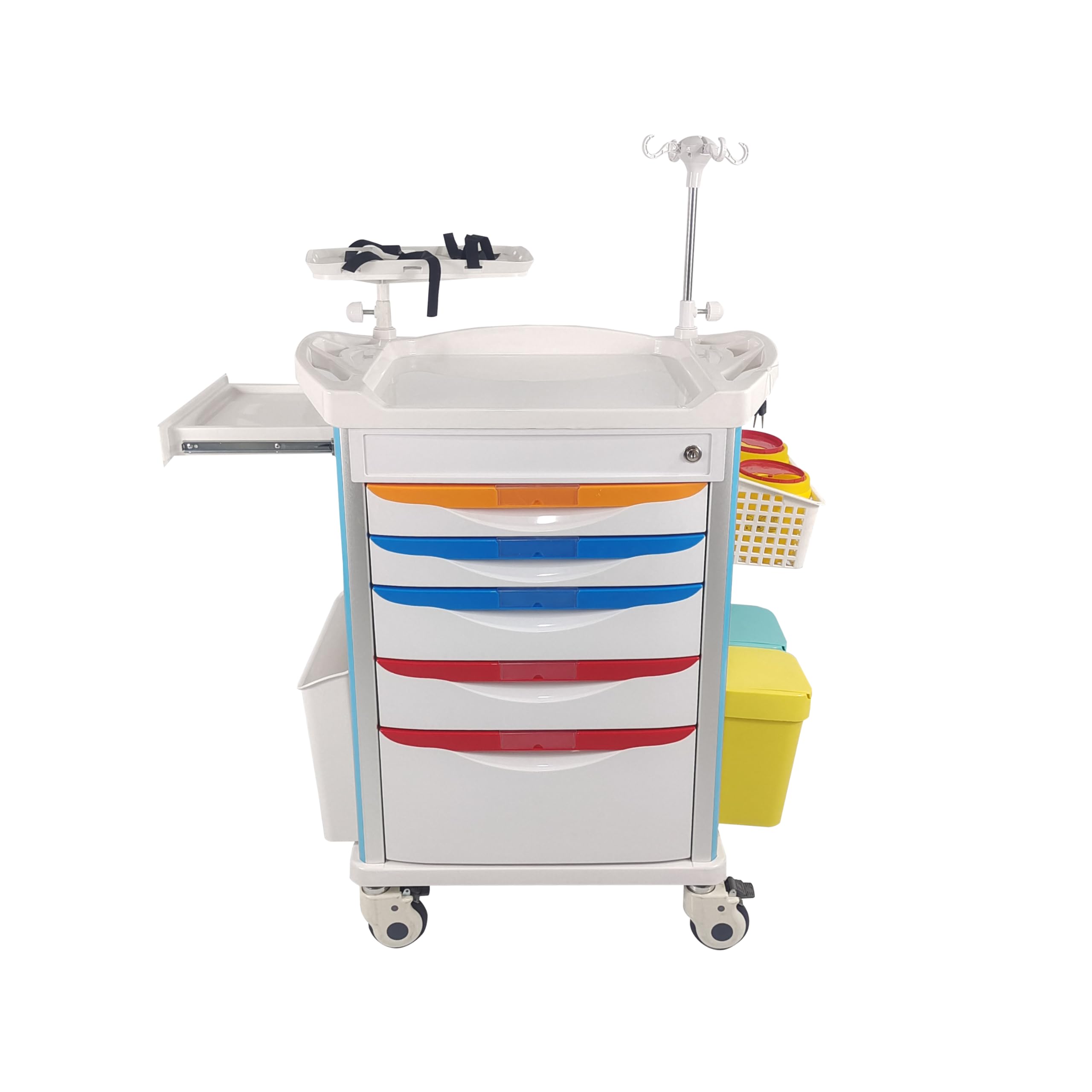 Notwagen mit 5 Schubladen Mobile Medical Notfall Trolley Crash Cart