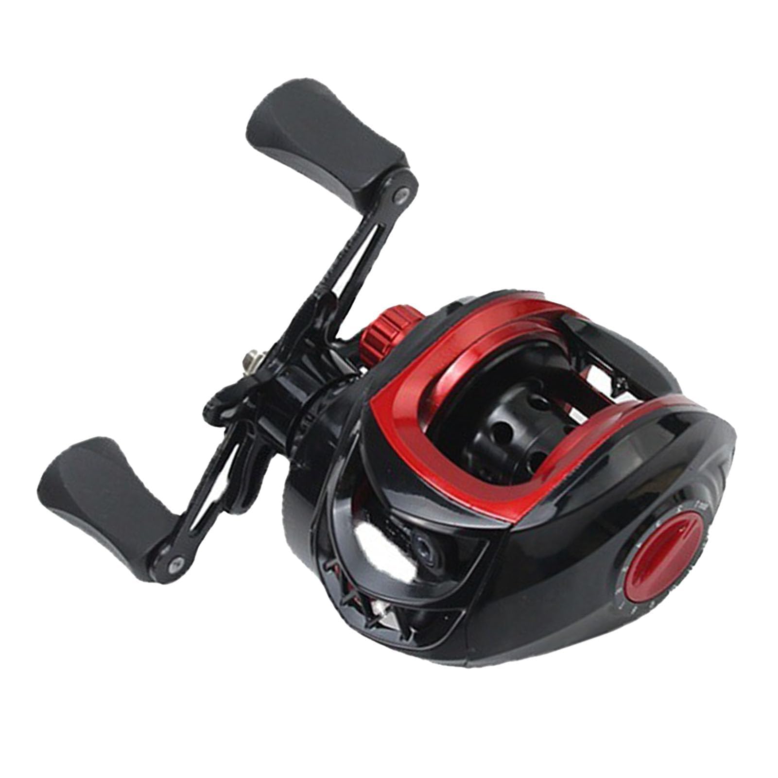 Dpofirs Carrete de Pesca Baitcasting, Carrete de Pesca Redondo, Carrete de Pesca con Relación de Engranaje 7.2:1, Fuerza de Frenado de 8 Kg, Carrete de Pesca Baitcaster, Diseño de