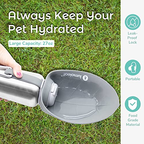 LumoLeaf Portable Dog Water Bottle 27 OZ, Stainless Steel Pet Travel Water Bottle Dispenser for Walking, Hiking and… - Image 3