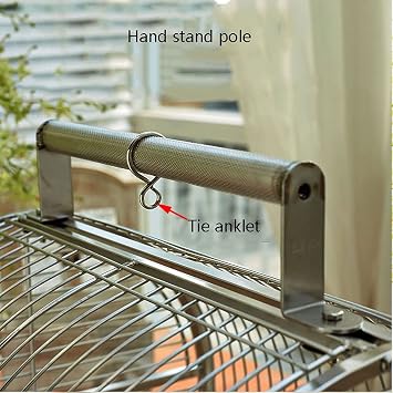 Flight Cage Household Parrot Bird Cage Stainless Steel Bird Cage Tiger Skin Black Phoenix Cage Stand with Portable for Small Birds Bird Cage (Color : A)