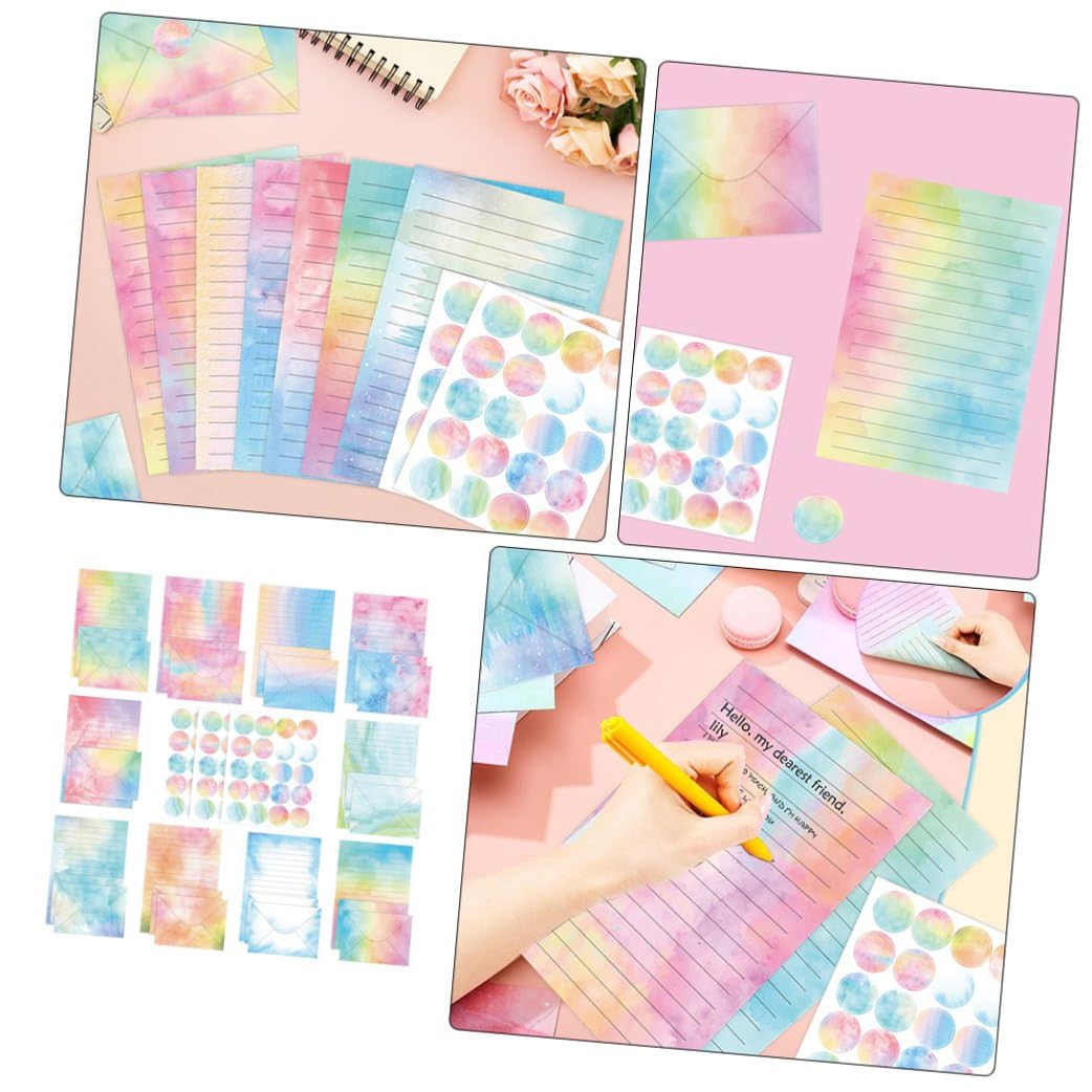 Briefpapier-set Dekoratives Briefpapier Multifunktions-briefpapier zum Schreiben von Briefen oder Notizen aus Robustem und Langlebigem Material mit Kreativen Mustern