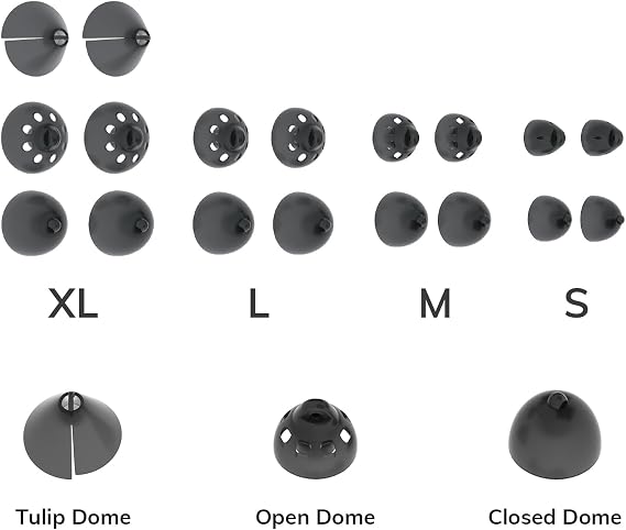 Hearing Aid Ear Tips Silicone Earplug Domes 9 Pairs