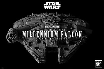 Revell 01206 Millennium Falcon Perfect Grade Bandai (Click System) 1:72 Scale Unbuilt, Pre-coloured, Click-Together (Non-Glue), Plastic Model Kit