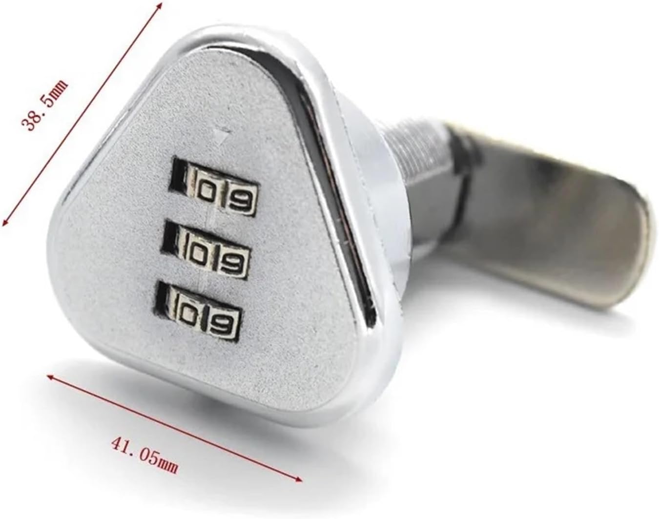 Triangle Combination Cam Lock 3 Code Password for Box Cabinet Locker MMS256 1Pcs(L 19mm)