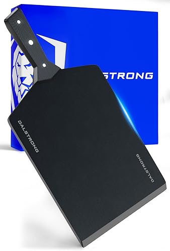 Dalstrong Tabla de cortar y servir - Tabla de cortar de fibra de madera negra, pies antideslizantes, serie Infinity - Mango G10 - Negro obsidiana - disponible en Yaxa Colombia