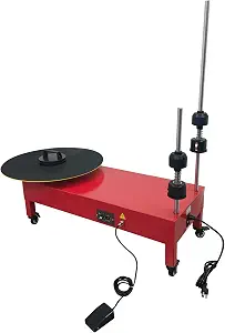Electric Stretch Film Wrapping Bench Double Shafts Film Dispenser 23.6in Table Pallet Box Packaging