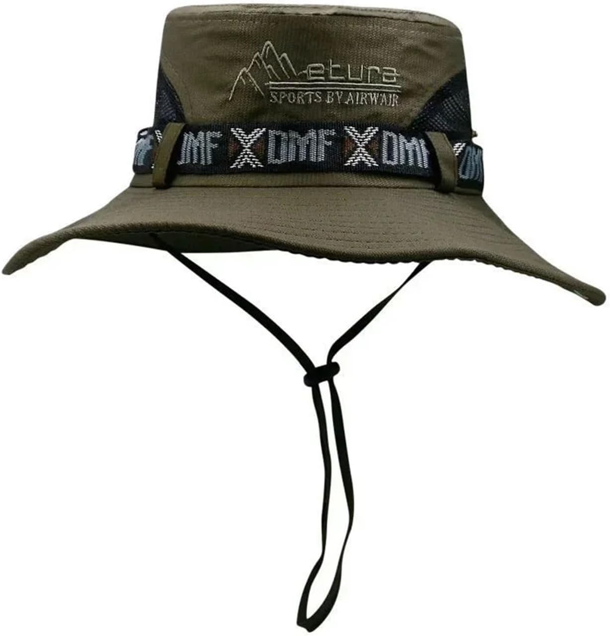 1pc Breathable Fisherman Hat for Men and Women, UV Protection for Outdoor, Wide Brim, Panama, for Safari, Hunting, Hiking, Mesh Fisherman Caps., Dark Green, 55