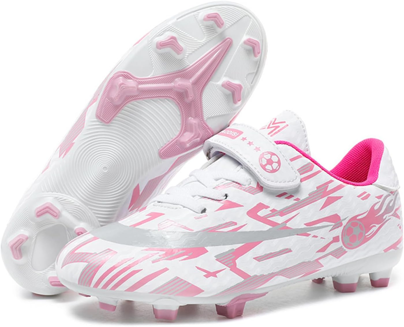 Lightweight Soccer Cleats for Boys and Girls - Firm Multi Ground Football Shoes for Youth Kids | Durable Outdoor Athletic Shoes for Training, Comfortable Fit