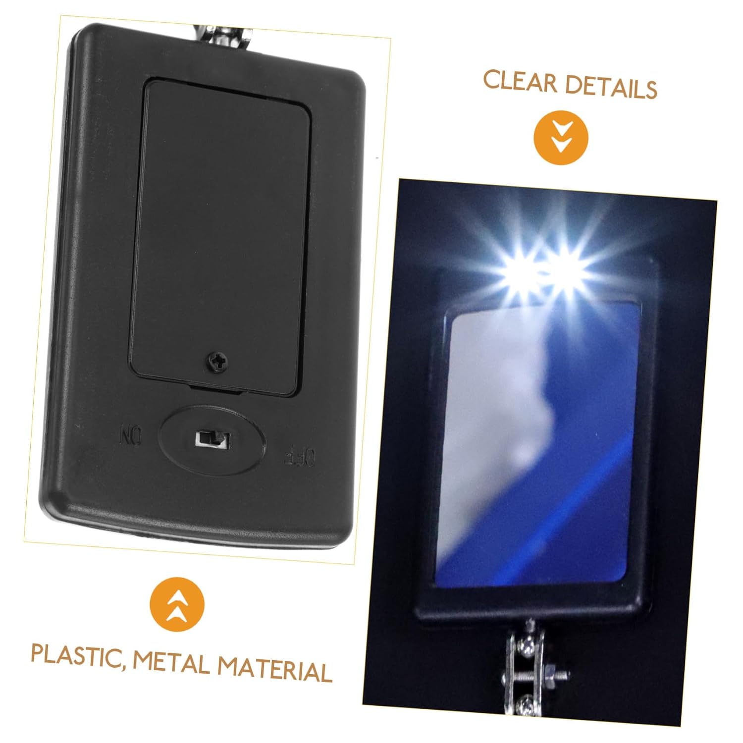 2pcs Telescoping Mirror Tool for Vehicle Inspection Flexible Led Light Inspection Mirror for Car