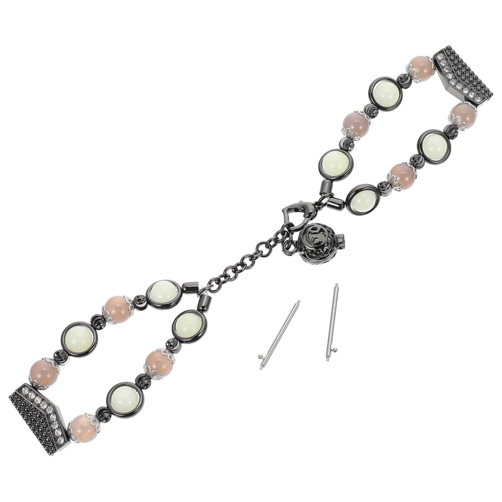 OSALADI 2piezas Correa De Reloj Decorativa Para Watch y Active Diseño De Perlas Luminosas Liberación Rápida Elegante y Cómoda Para Ocasiones Formales y Casuales