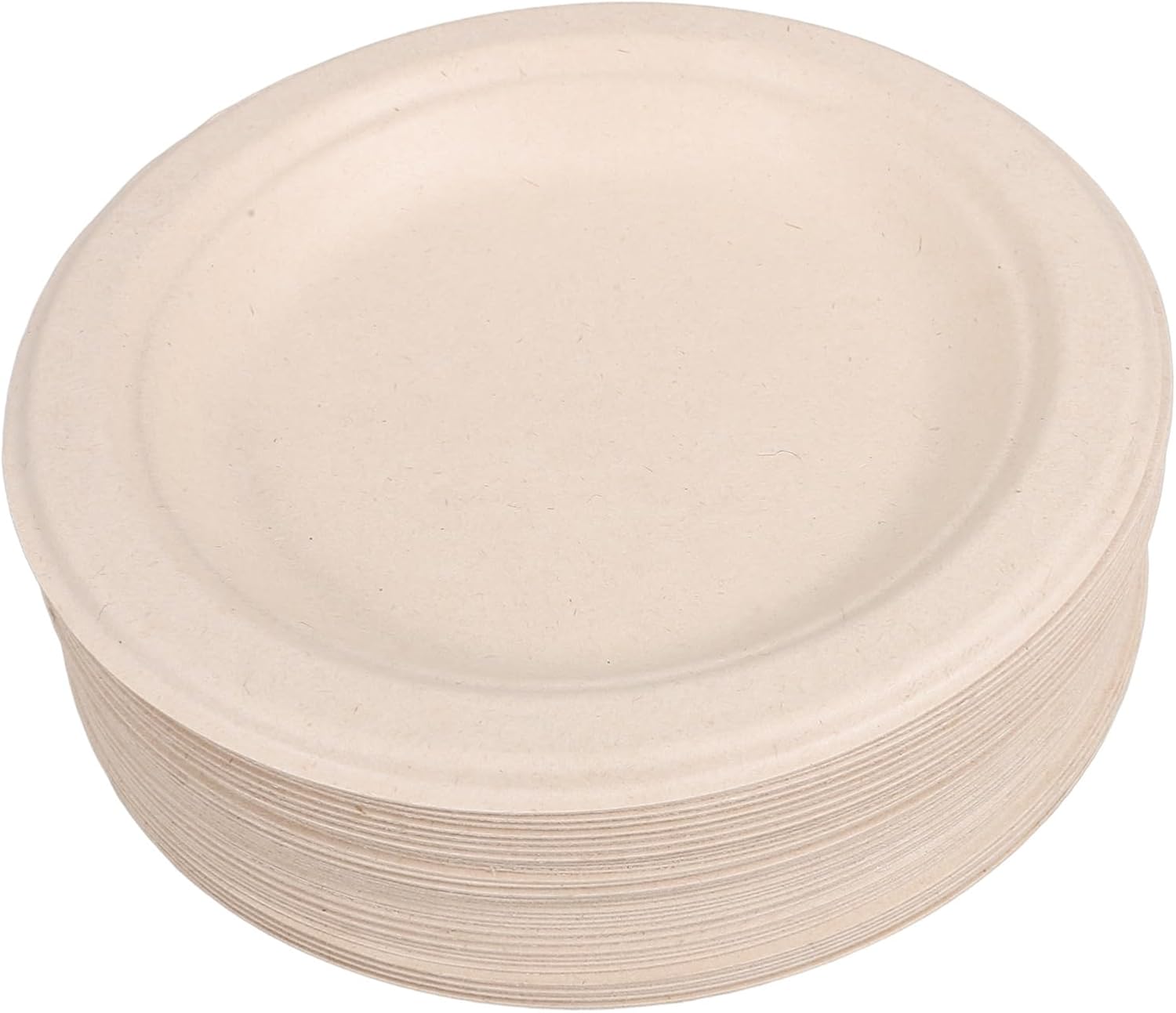 Unomor 50pcs Disposable Oval Paper Plates 9 Inch Biodegradable Party Dinnerware for BBQ Fruits and Festivals