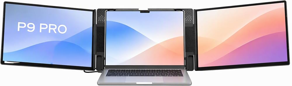 Laptop Screen Extender, 15.6" Triple Monitor, 3lb, 1080P, P9 Pro — 사진 1