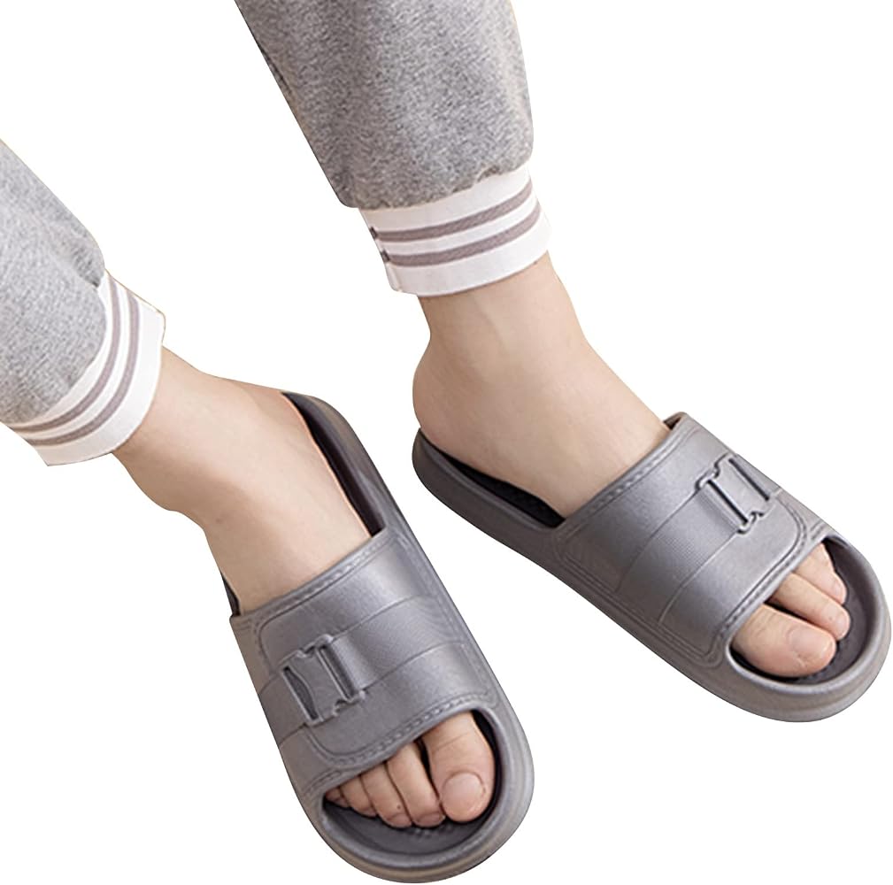 Amazon.com | Mens Slides Size 13 Cloud Slides for Women and Men Shower  Slippers Bathroom Sandals Memory Foam Slides(1F-Grey,8.5) | Sandals