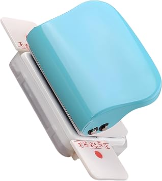 Generic Paper Punch, Light Blue Multi-Hole, with Ruler, for Loose Leaf and A5 Planner, Punches 5 A4 Sheets, Versatile 6/20/26/30 Hole, 0.2 in Diameter