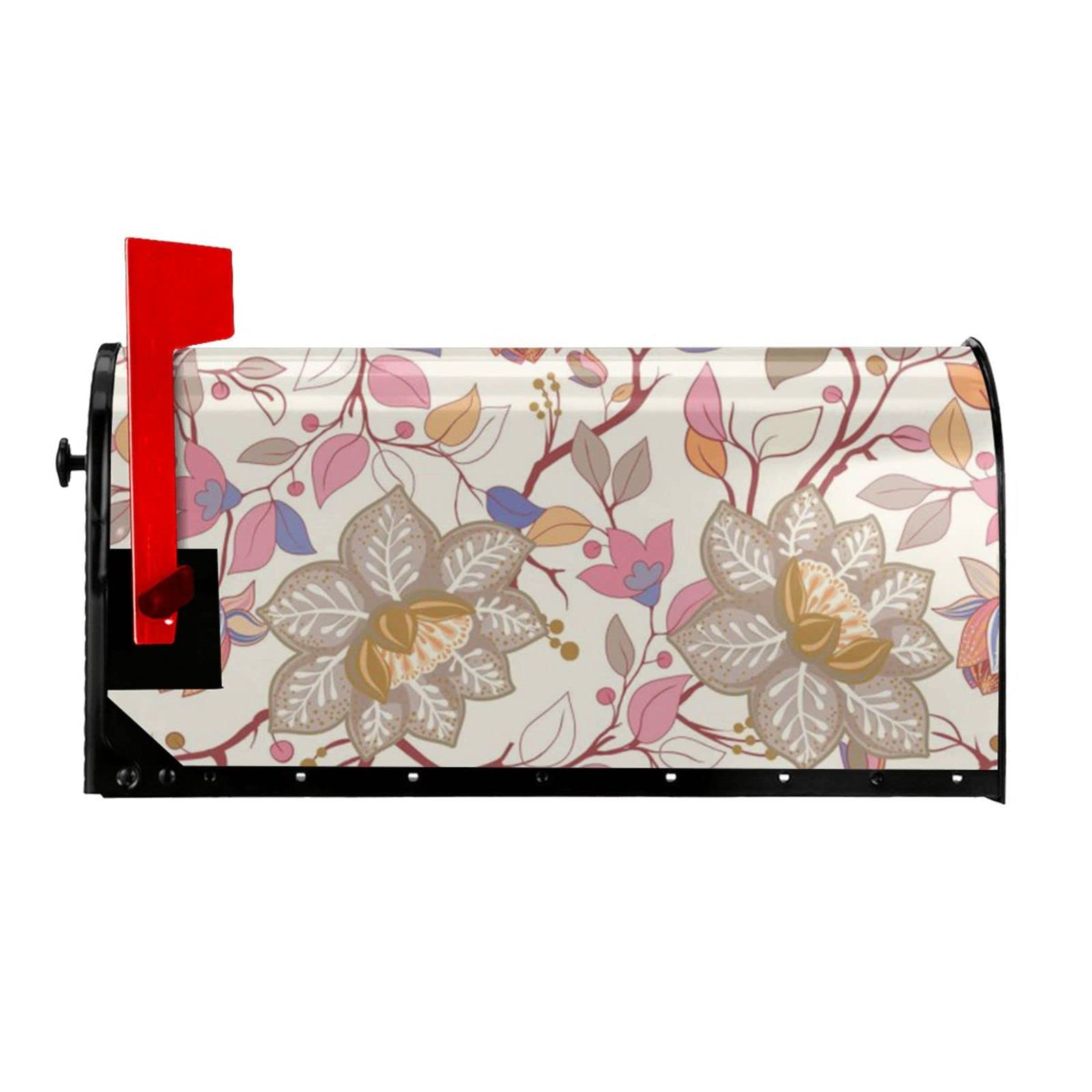 Housse de boîte aux lettres magnétique florale 53x45 cm pour décorer le jardin