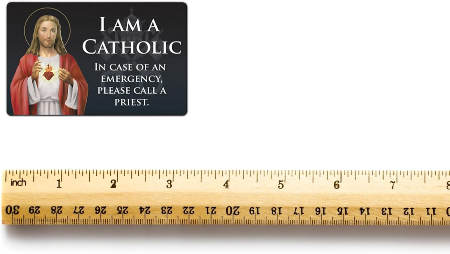 Needzo Sacred Heart Catholic ID, Pocket and Wallet Prayer Card, Religious Keepsake, 2.125 by 3.25 Inches, Pack of 5 - Image 3