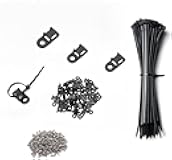 Black Cable Zip Tie Mounts Kit-50 Pcs Cable Zip Tie Saddle Type Mounts Base With 50 Pcs 6