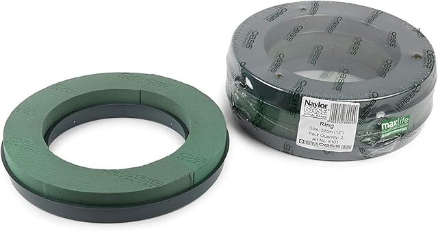 2XPack of 2 Naylorbase Plastic Based Floral Foam Ring 31cm (12")