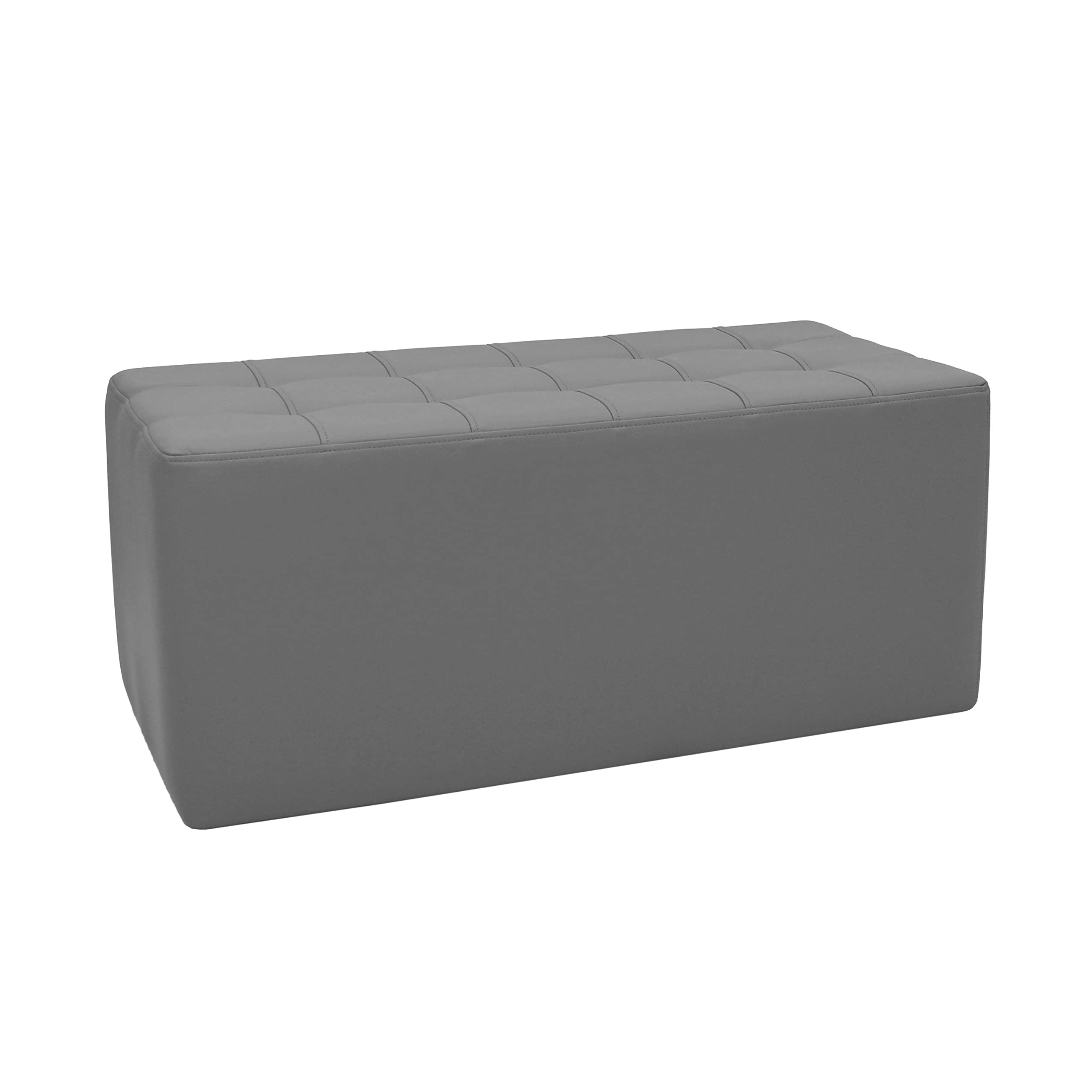 Factory Direct Partners Tufted Rectangle Accent Ottoman Bench; Beautifully Upholstered Furniture for Modern Home, Office, Library or Waiting Area;