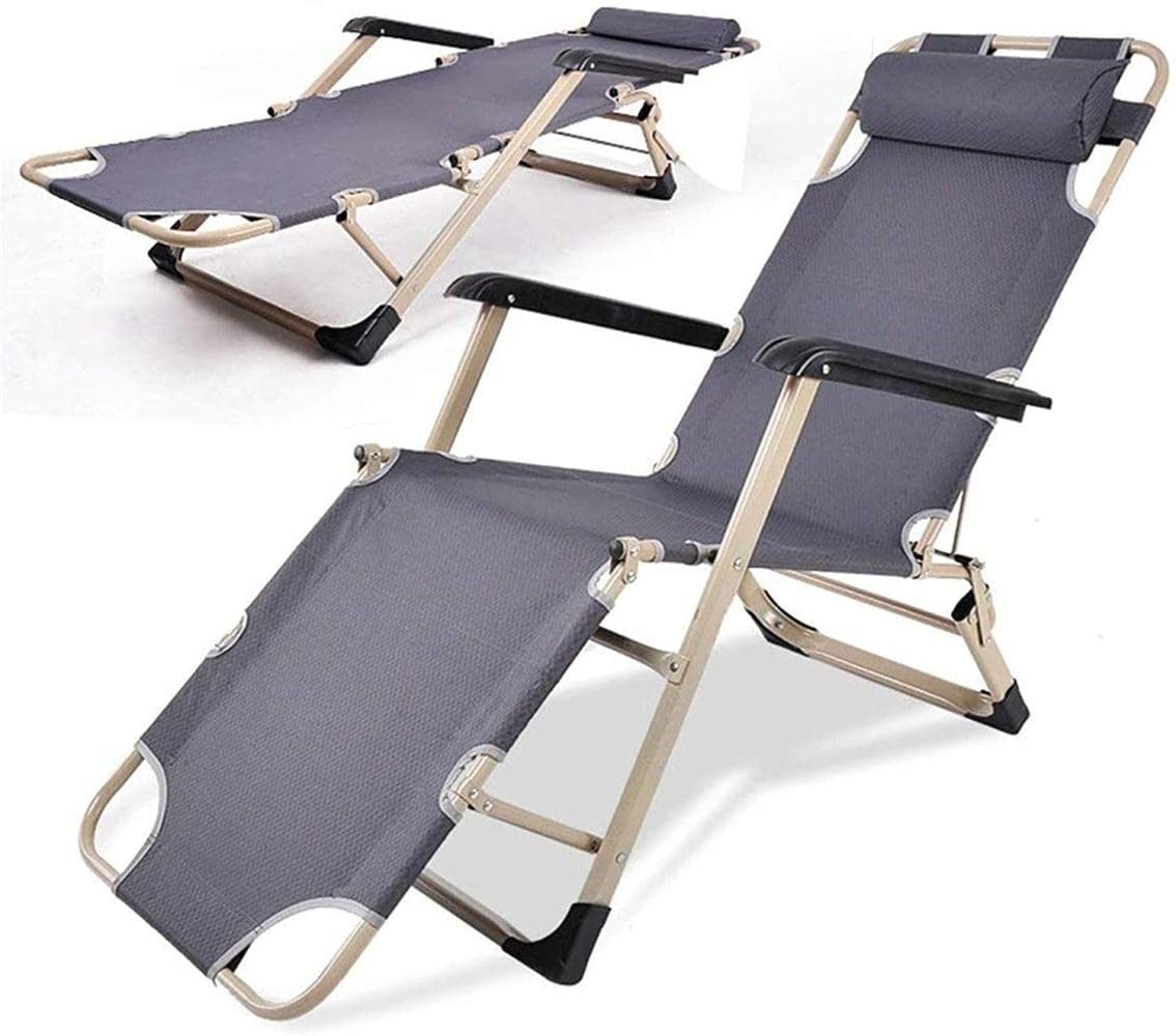 Chaise pliante extérieure réglable avec grand lit de plage inclinable