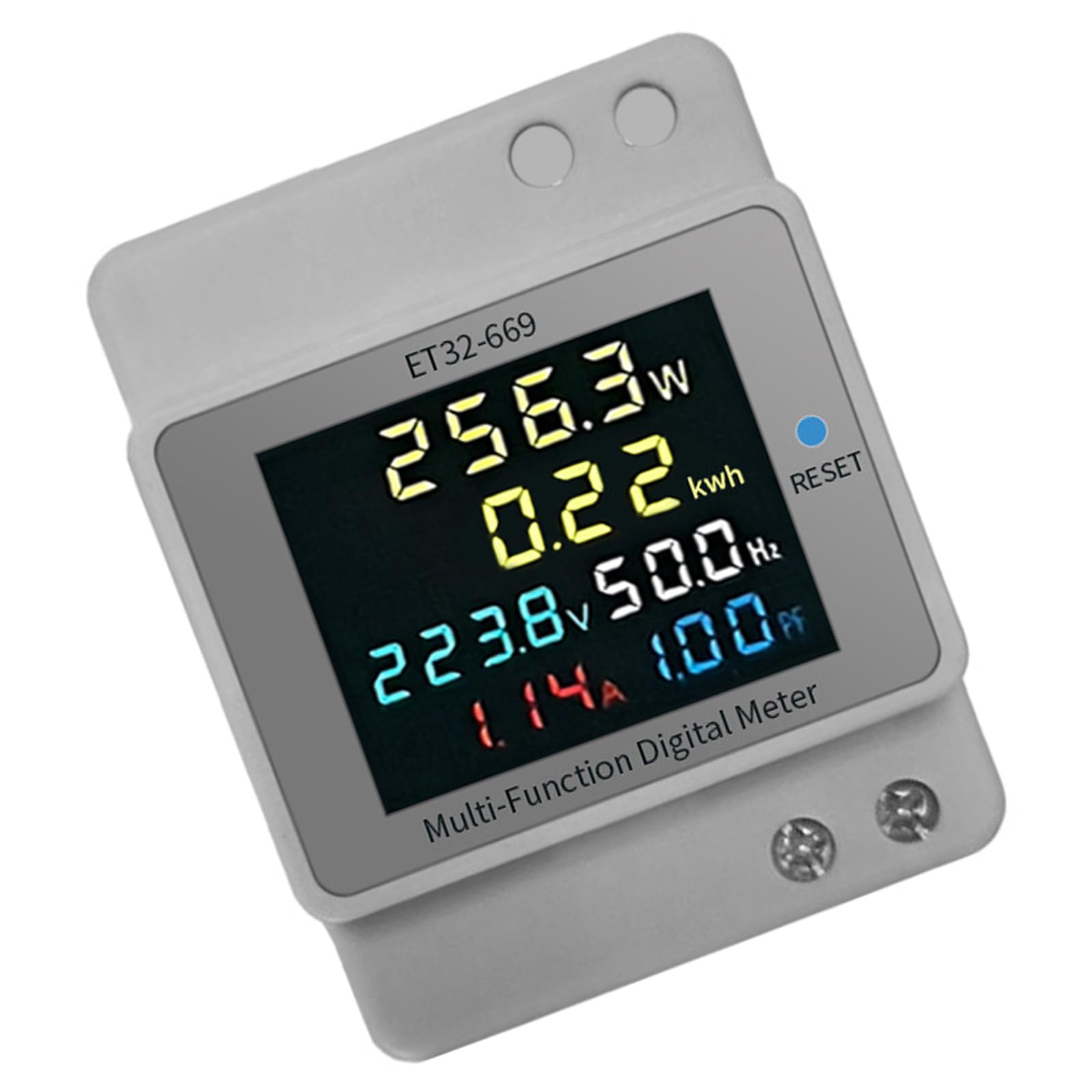 Intelligent 6-in-1 Power Monitor Track Wattage KWh Frequency for Household Use Conditioning Power Meter