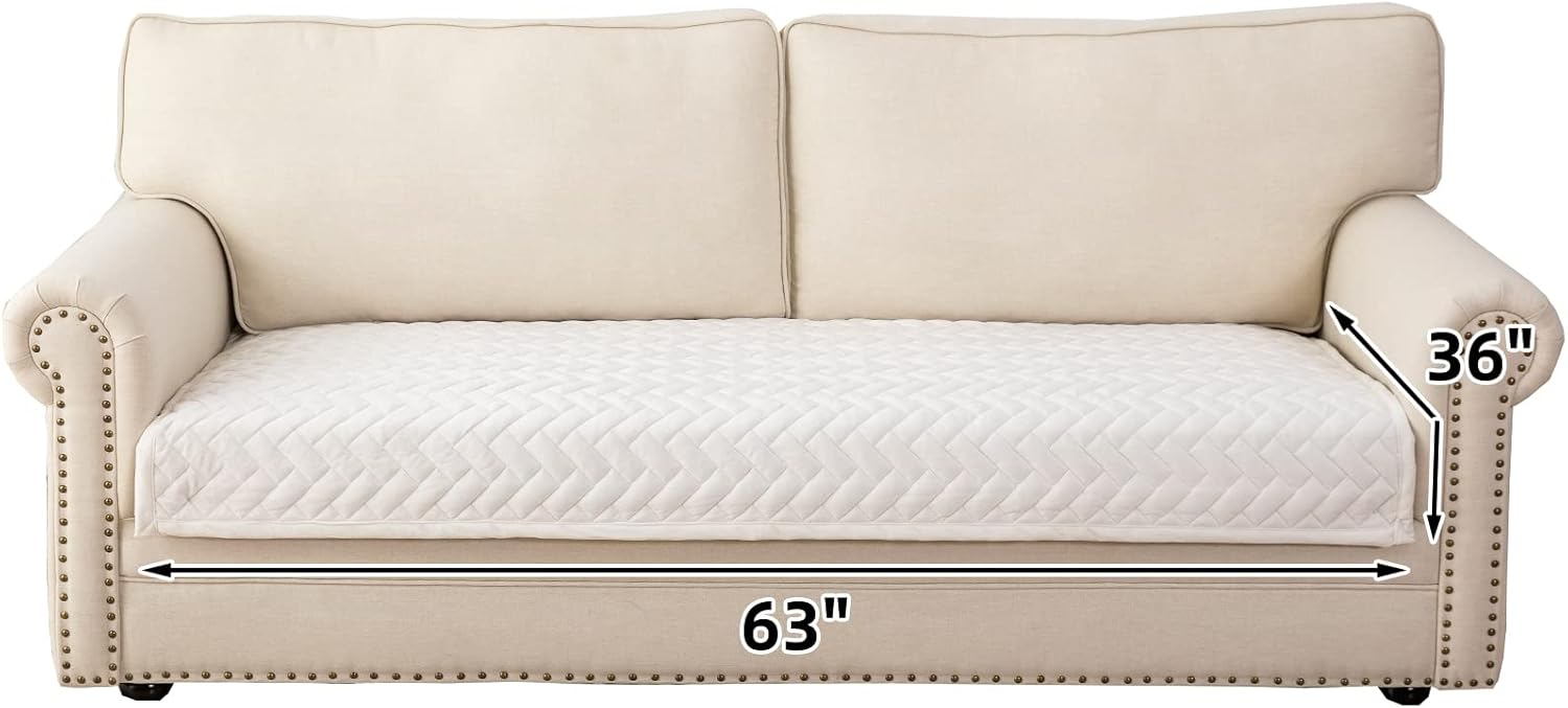 Eismodra 36 x 63 Inches Seat Cover and 28 x 28 Inches Armrest Cover