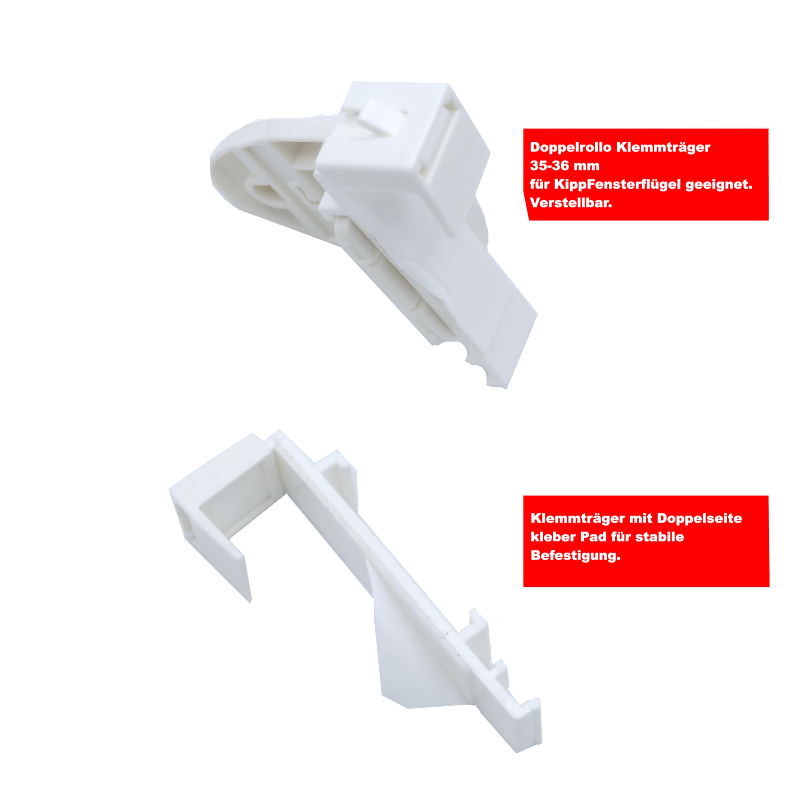 Support Serrage KLEMMFLEX Sans Perçage Pour Store Enrouleur Duo - Réglable 1,5 à 2cm