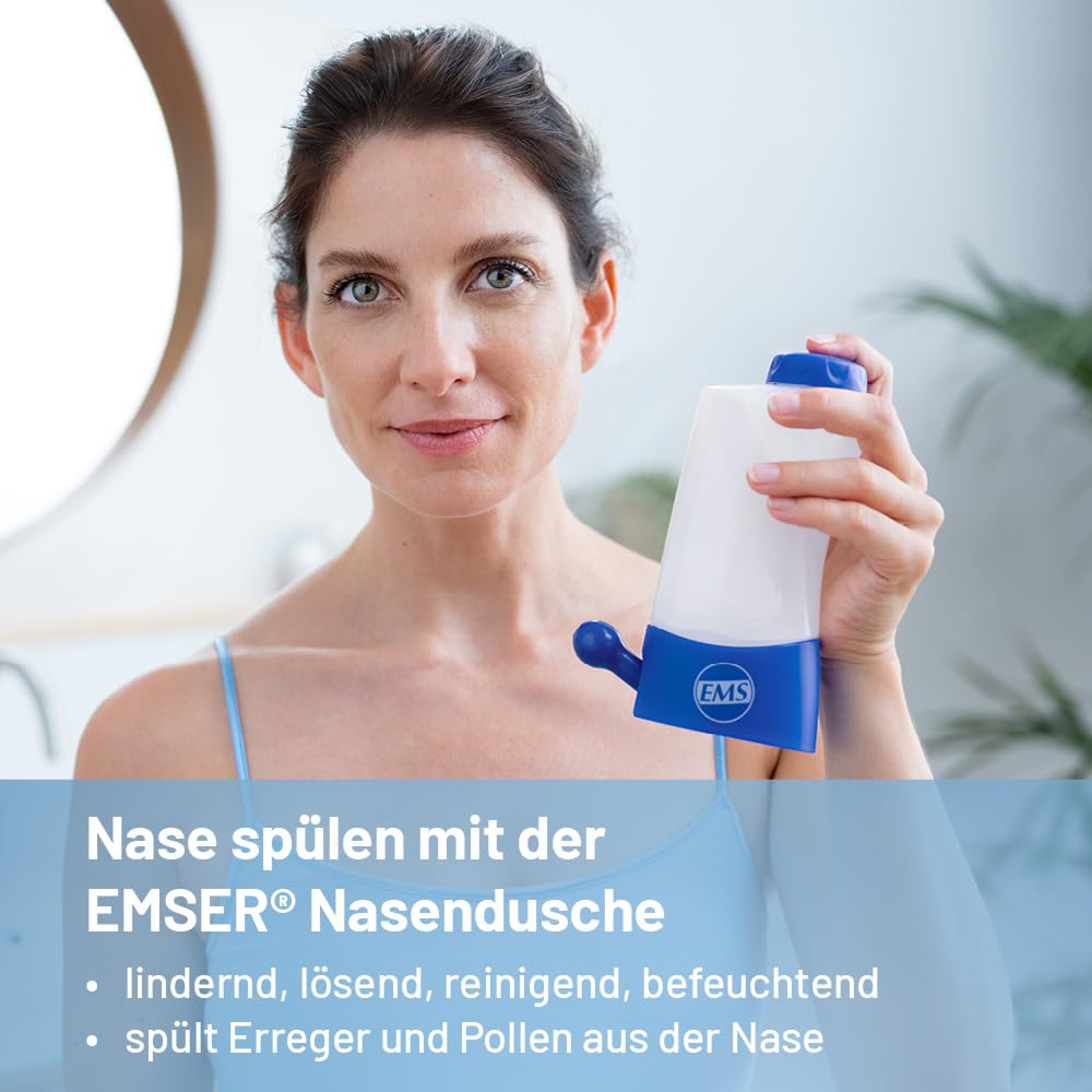 EMSER Nasendusche nasales Reinigungs-Set mit Spülsalz-Beuteln, 1 Stück